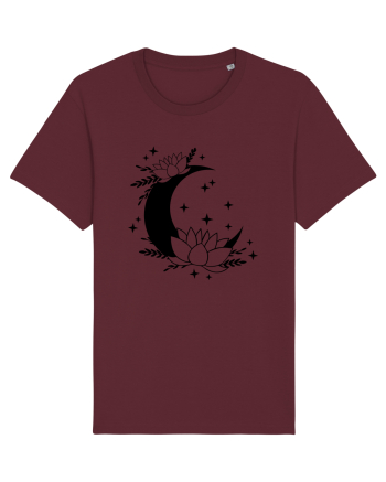 Flowers Of Moon black Burgundy