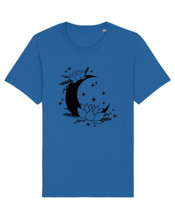 Flowers Of Moon black Royal Blue