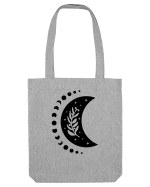 Fazele Lunii Moon Phases black Sacoșă textilă