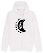 Fazele Lunii Moon Phases black Hanorac cu fermoar Unisex Connector