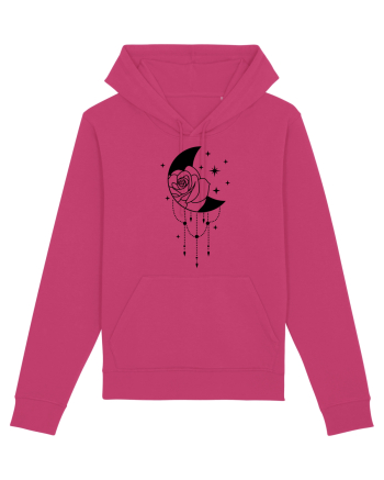 Celestial Moon bw Raspberry