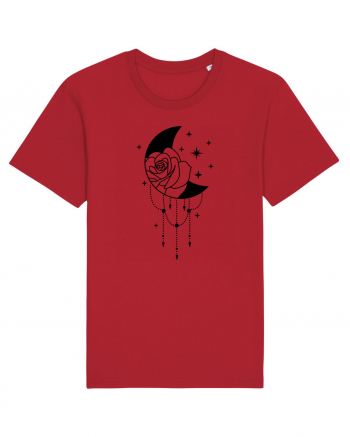Celestial Moon bw Red