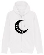 Fazele Lunii Hanorac cu fermoar Unisex Connector