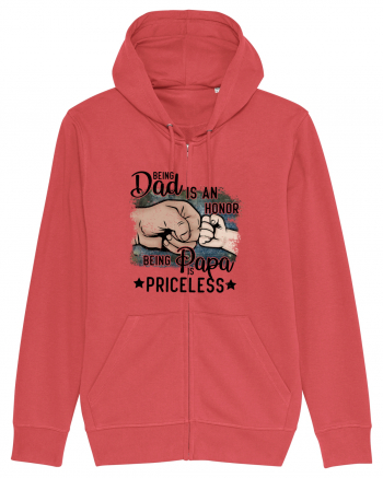Being Dad Is An Honor, Being Papa Is Priceless Carmine Red