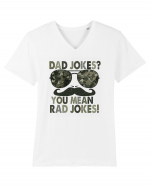 Dad Jokes? You Mean Rad Jokes! Tricou mânecă scurtă guler V Bărbat Presenter