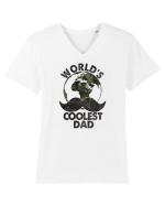 World's Coolest Dad Tricou mânecă scurtă guler V Bărbat Presenter