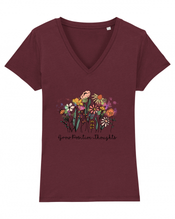 Grow Positive Thoughts Burgundy