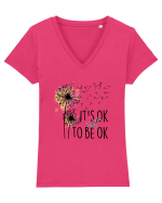 It's Ok Not To Be Ok Tricou mânecă scurtă guler V Damă Evoker