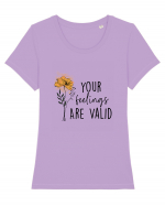 Your Feelings Are Valid Tricou mânecă scurtă guler larg fitted Damă Expresser