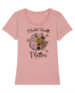 Mental Health Matters Tricou mânecă scurtă guler larg fitted Damă Expresser