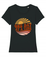 One Day At A Time Tricou mânecă scurtă guler larg fitted Damă Expresser