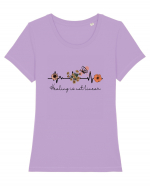 Healing Is Not Linear Tricou mânecă scurtă guler larg fitted Damă Expresser