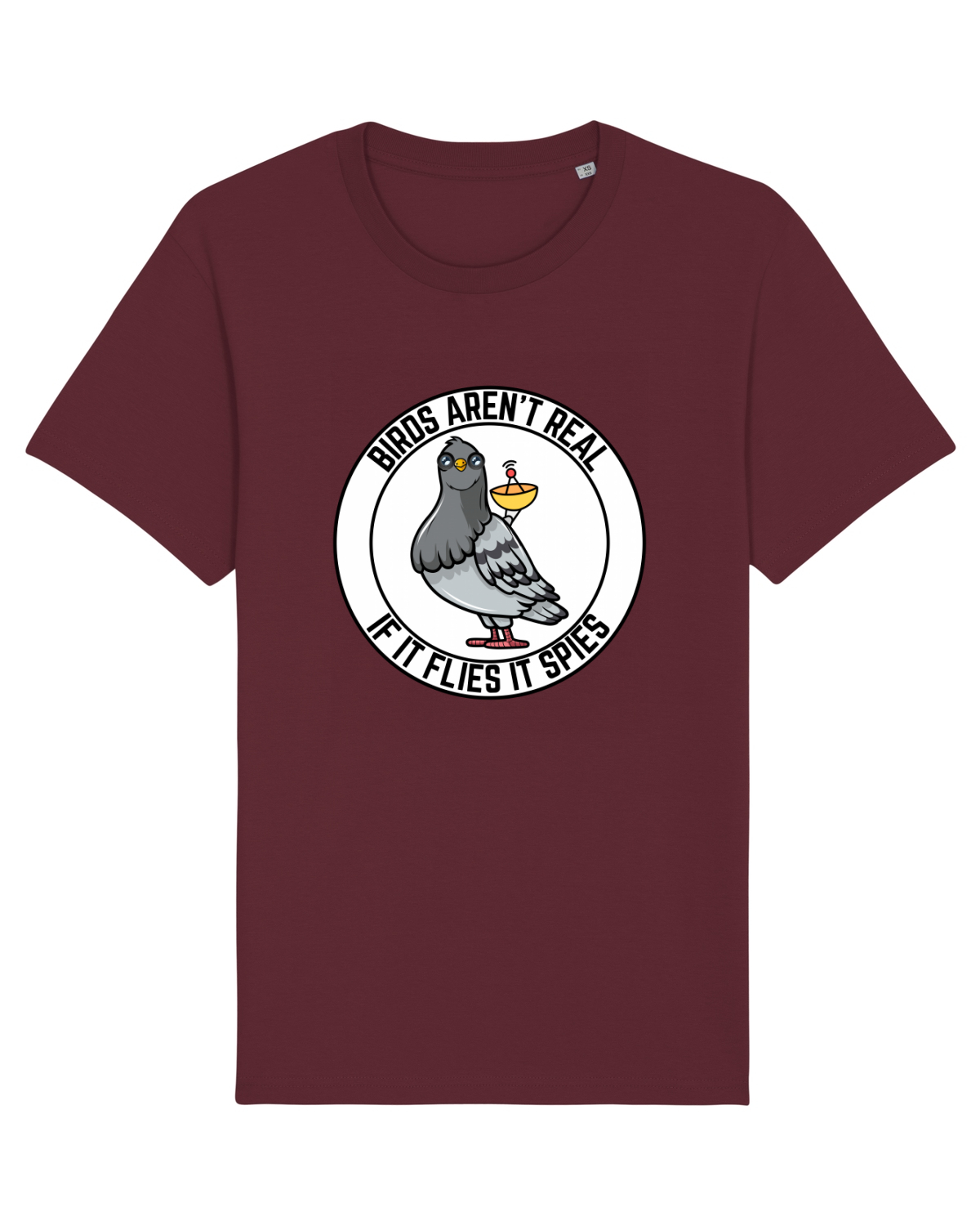 Tricou mânecă scurtă Unisex Rocker Burgundy