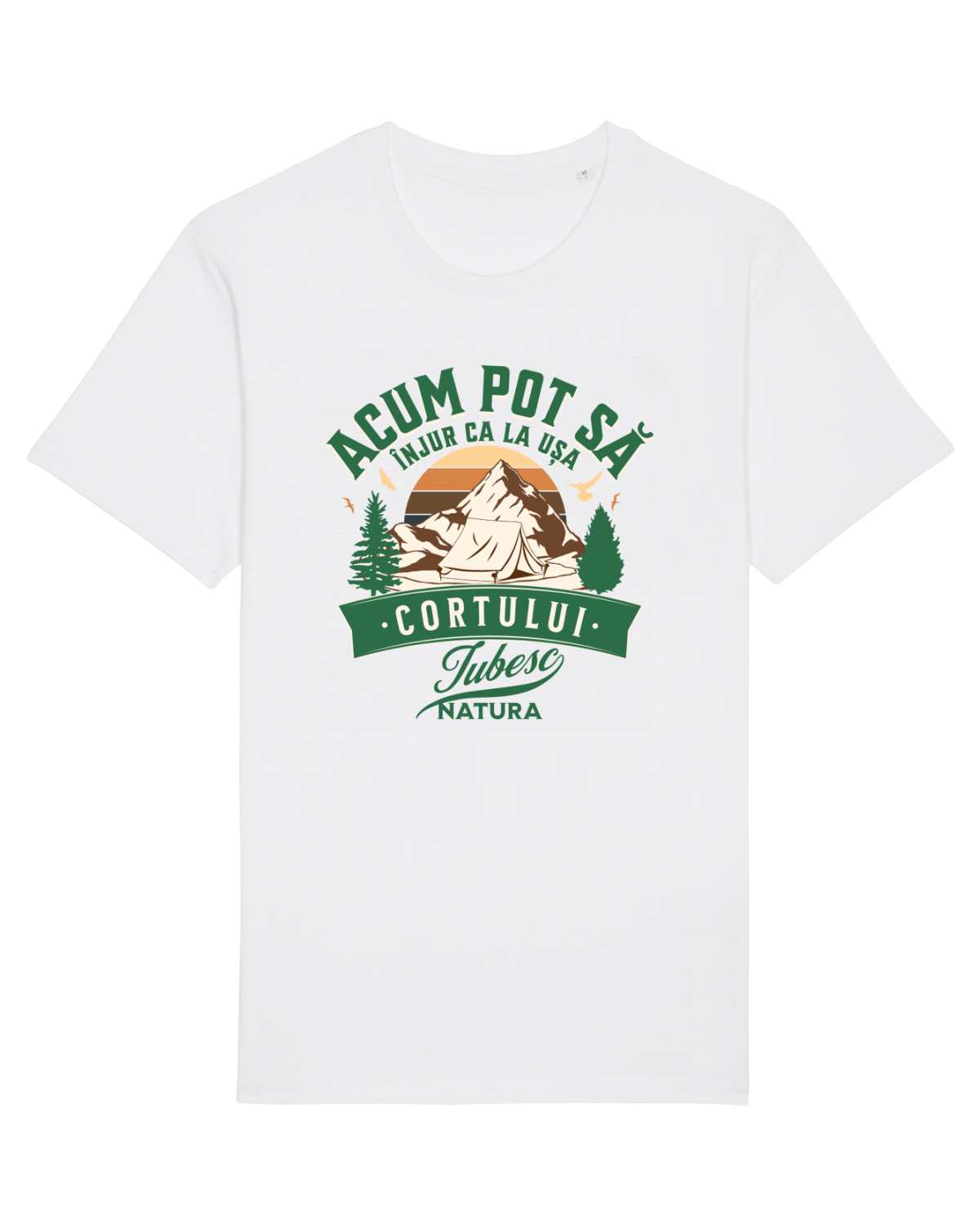 Tricou mânecă scurtă Unisex Rocker White