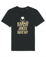 Karma has bad jokes and has no days off Tricou mânecă scurtă Unisex Rocker