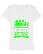 ENGINEER Tricou mânecă scurtă guler V Damă Evoker