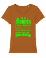 ENGINEER Tricou mânecă scurtă guler larg fitted Damă Expresser