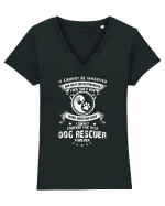 DOG RESCUER Tricou mânecă scurtă guler V Damă Evoker