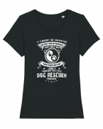 DOG RESCUER Tricou mânecă scurtă guler larg fitted Damă Expresser