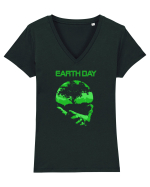 EARTH DAY Tricou mânecă scurtă guler V Damă Evoker
