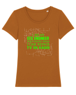 ENGINEER Tricou mânecă scurtă guler larg fitted Damă Expresser