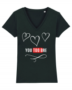 Love you too bre Tricou mânecă scurtă guler V Damă Evoker