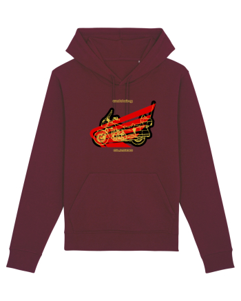 Golden Motorcycle 1 Burgundy
