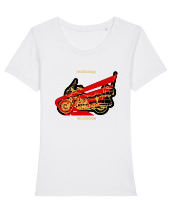 Golden Motorcycle 1 White