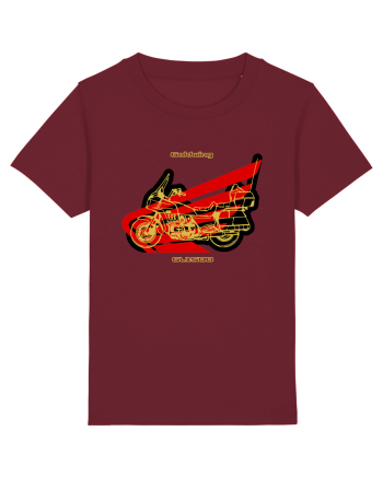 Golden Motorcycle 1 Burgundy