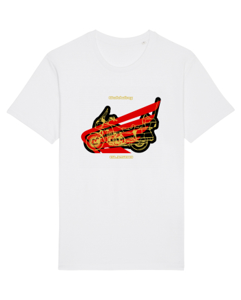 Golden Motorcycle 1 White