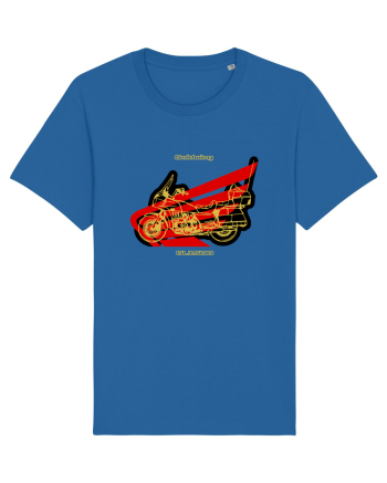 Golden Motorcycle 1 Royal Blue