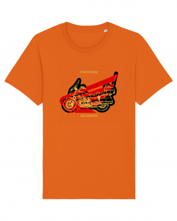 Golden Motorcycle 1 Bright Orange
