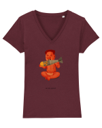 Micul KIM Tricou mânecă scurtă guler V Damă Evoker