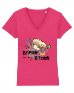 No bitchin' in my kitchen Tricou mânecă scurtă guler V Damă Evoker