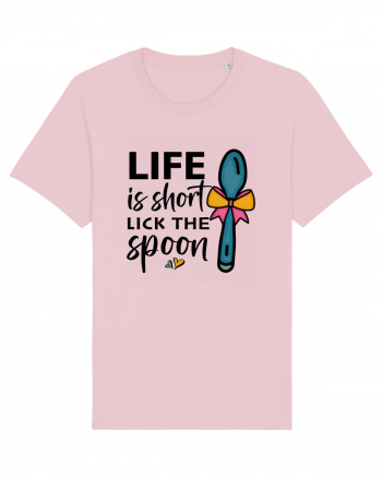 Life is short lick the spoon Cotton Pink