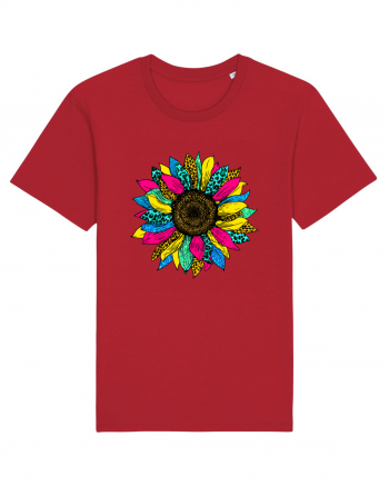Sunflower summer colors Red