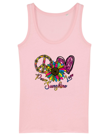Peace Sunshine Love Cotton Pink