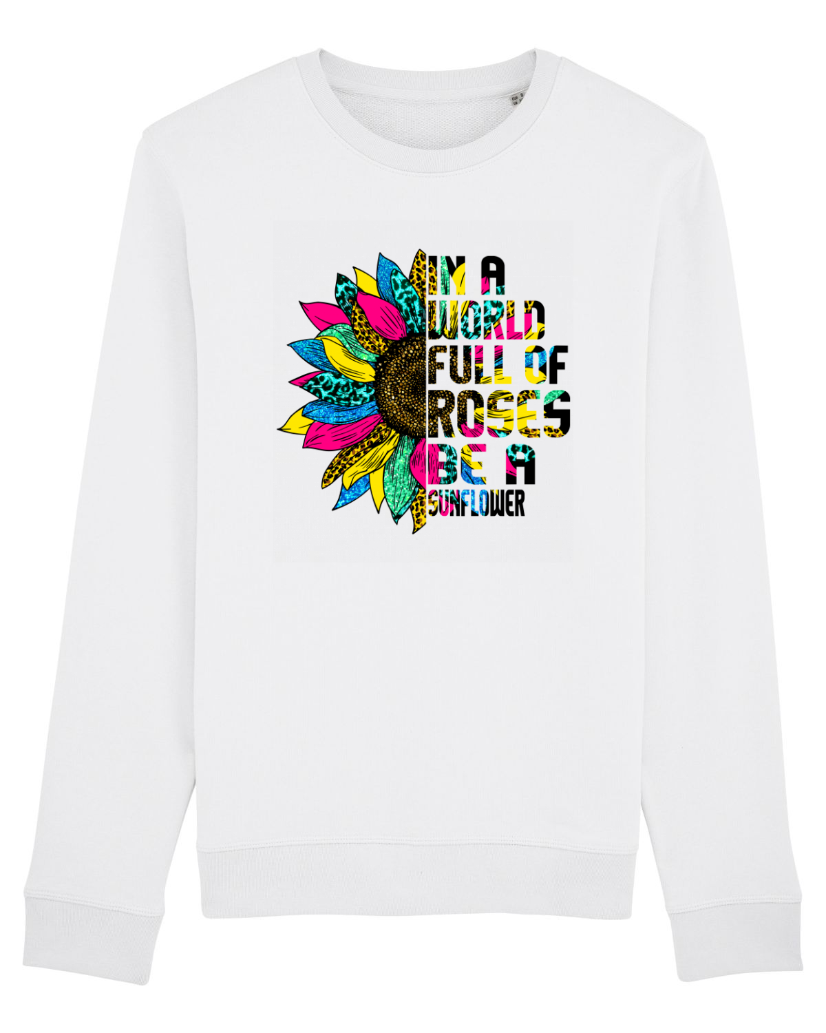 Bluză mânecă lungă Unisex Rise White