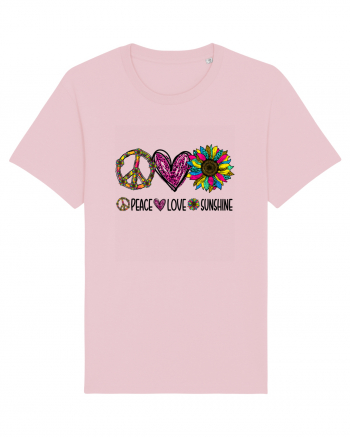 Peace Love Sunshine Cotton Pink