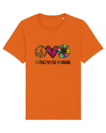 Peace Love Sunshine Bright Orange