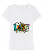 For the love of sunshine Tricou mânecă scurtă guler V Damă Evoker