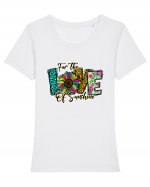 For the love of sunshine Tricou mânecă scurtă guler larg fitted Damă Expresser