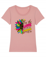 For the love of sunshine Tricou mânecă scurtă guler larg fitted Damă Expresser