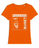 Un manager get buget Tricou mânecă scurtă guler larg fitted Damă Expresser