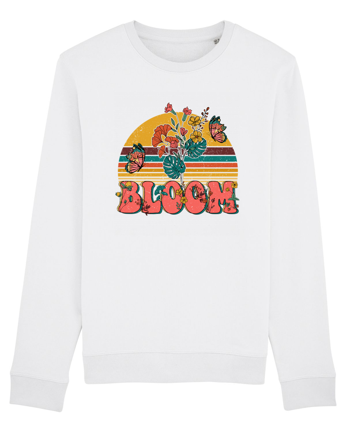 Bluză mânecă lungă Unisex Rise White