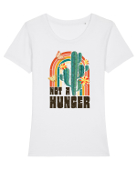 Not a Hunger Tricou mânecă scurtă guler larg fitted Damă Expresser