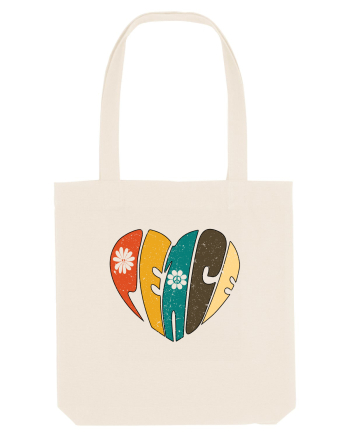Peace Retro Heart Natural
