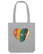 Peace Retro Heart Sacoșă textilă