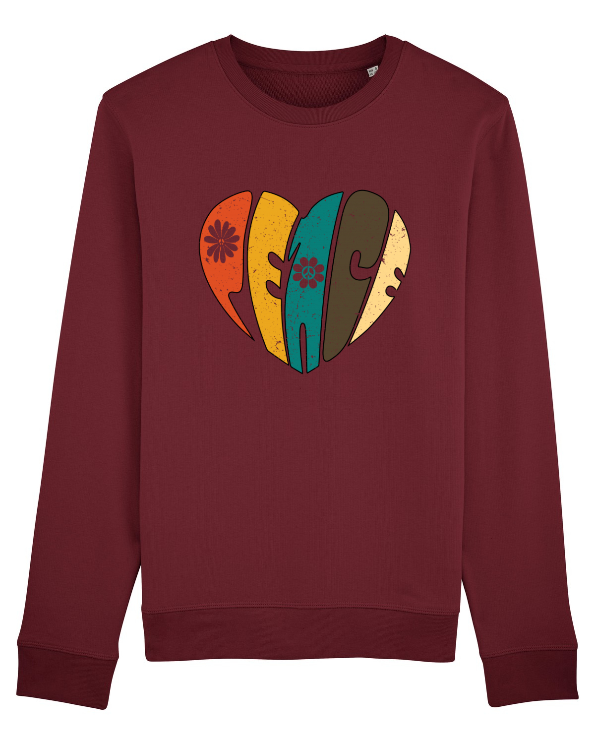 Bluză mânecă lungă Unisex Rise Burgundy