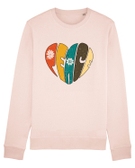 Peace Retro Heart Bluză mânecă lungă Unisex Rise